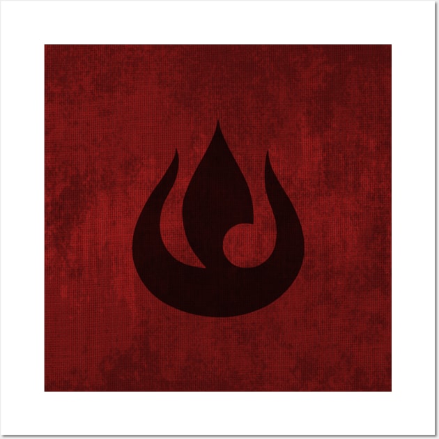 Atla Tapestry 2 - Flag of the Fire Nation Wall Art by Cleobule